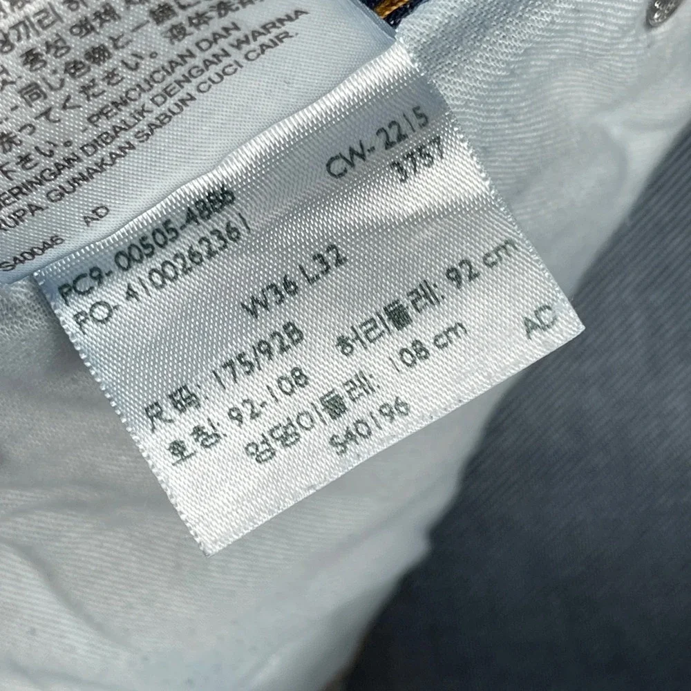 Levis 505 Regular Fit Jeans Mens 36x32 (Fit‎ 34x30) Blue Straight Leg Denim